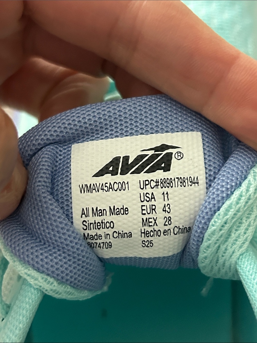 Avia Women's Light Mint and Lavender Running Sneakers Size 11 - Picture 7 of 7
